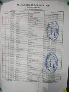 First Batch of Accra College of Education Admission List 2020/21 Out - Check HERE 1 First Batch of Accra College of Education Admission List 2020/21