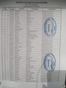 First Batch of Accra College of Education Admission List 2020/21 Out - Check HERE 2 First Batch of Accra College of Education Admission List 2020/21 Out - Check HERE | 1