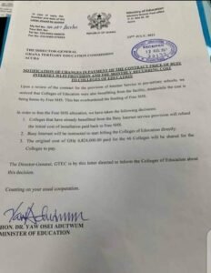 Minister orders Colleges of Education to pay for WiFi to reduce burden on budget 1 Minister orders Colleges of Education to pay for WiFi to reduce burden on budget | 1