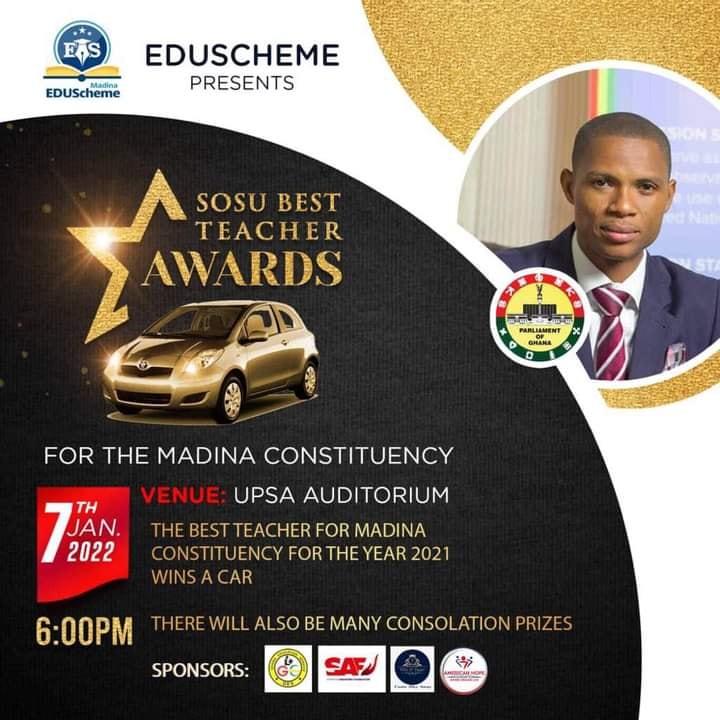 Date set for the Xavier Sosu Annual Best Teachers Award in the Madina Constituency