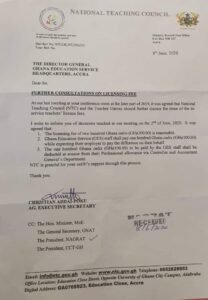 Revealed: GES' inability to pay GH¢100 License Fee for Teachers is the cause of controversial CAGD November deductions 1 Revealed: GES' inability to pay GH¢100 License Fee for Teachers is the cause of controversial CAGD November deductions | 1