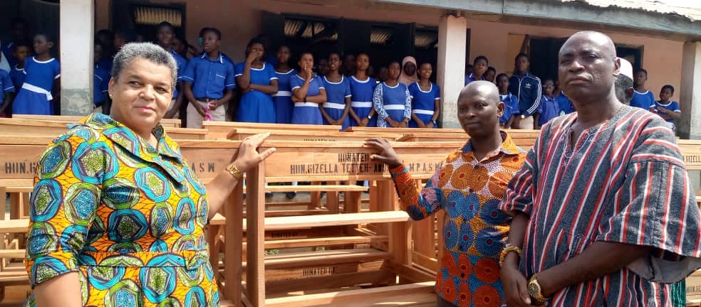 Awutu Senya West MP donates Desks to Osae Krodua Anglican Basic School