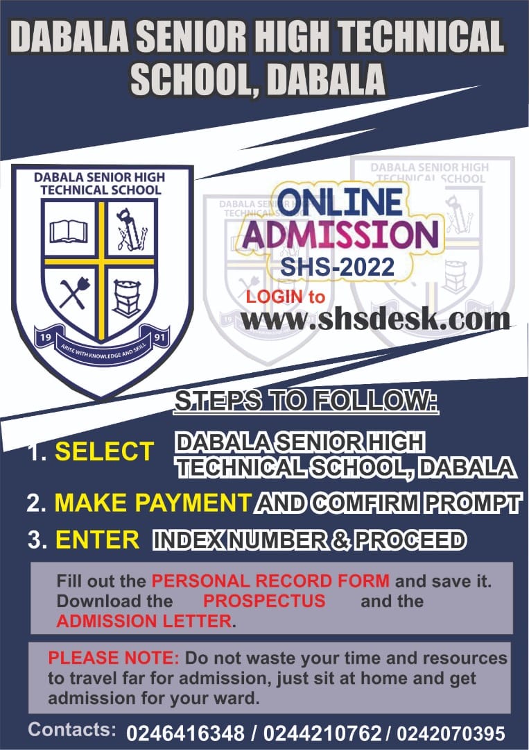 Dabala Senior High Technical School 2022 Online Admission Process