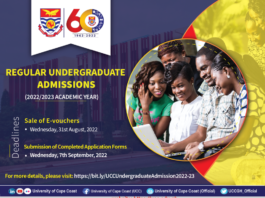2022/23: UCC opens Admission into Regular Undergraduate Degree Programmes