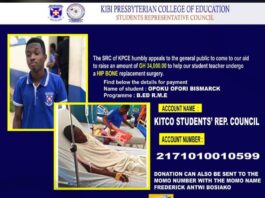 Dr. Kingsley Kwame Agyemang supports Kibi College Trainee to undergo a GH¢34,000 hip bone replacement surgery