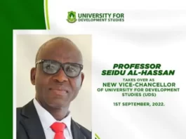 Professor Seidu Alhassan has been appointed the new Vice Chancellor of UDS