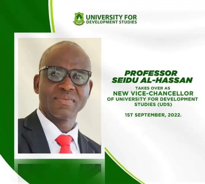Professor Seidu Alhassan has been appointed the new Vice Chancellor of UDS