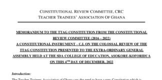 TTAG Constitutional Instrument on CRC Constitution Review 2022