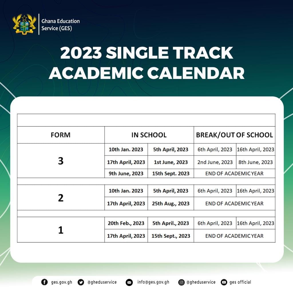 Revised 2023 Academic Calendar for Public Single Track SHS in Ghana 1 Revised 2023 Academic Calendar for Public Single Track SHS in Ghana