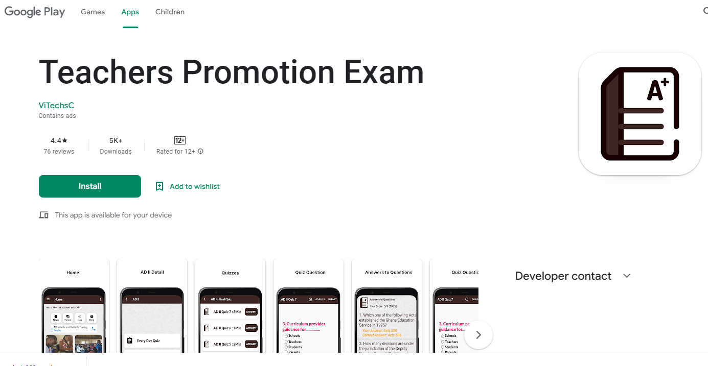 How to download Teachers Promotion Exams App