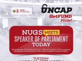 Leadership of NUGS to meet Speaker of Parliament today over misuse of GETFund