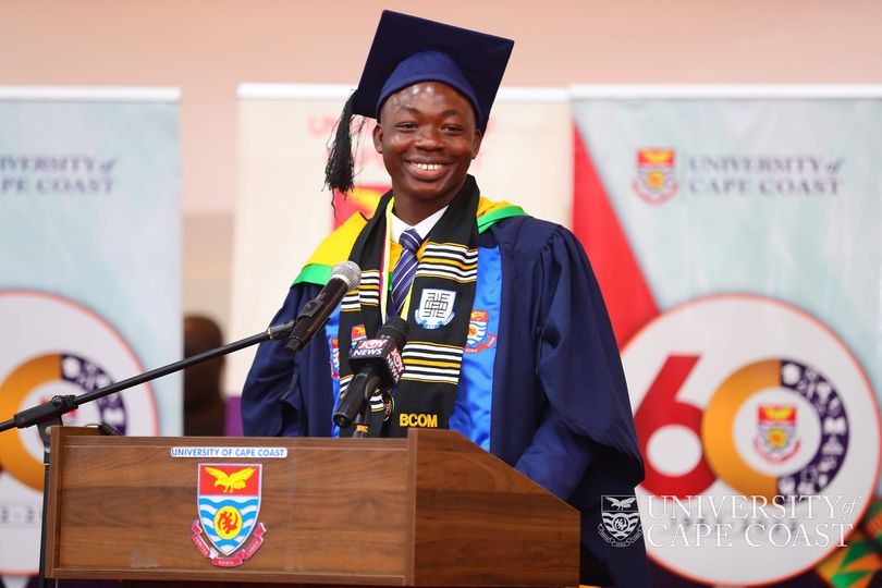 Emmanuel Mawuli Atitso is UCC's Valedictorian with CGPA of 3.976 at the 55th Congregation