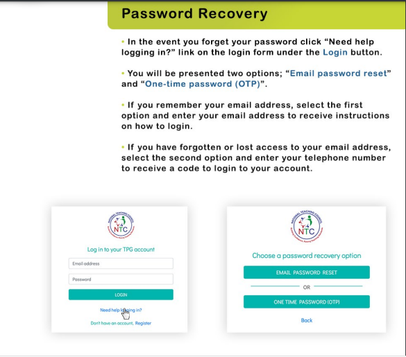 How to successfully recover your password on Teacher Portal Ghana