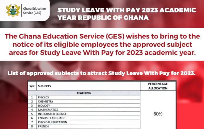 Check Out Important Updates on the 2023 GES Study Leave with Pay for Teachers