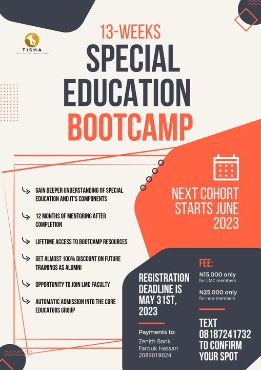 13-weeks Bootcamp on Special Education for Teachers