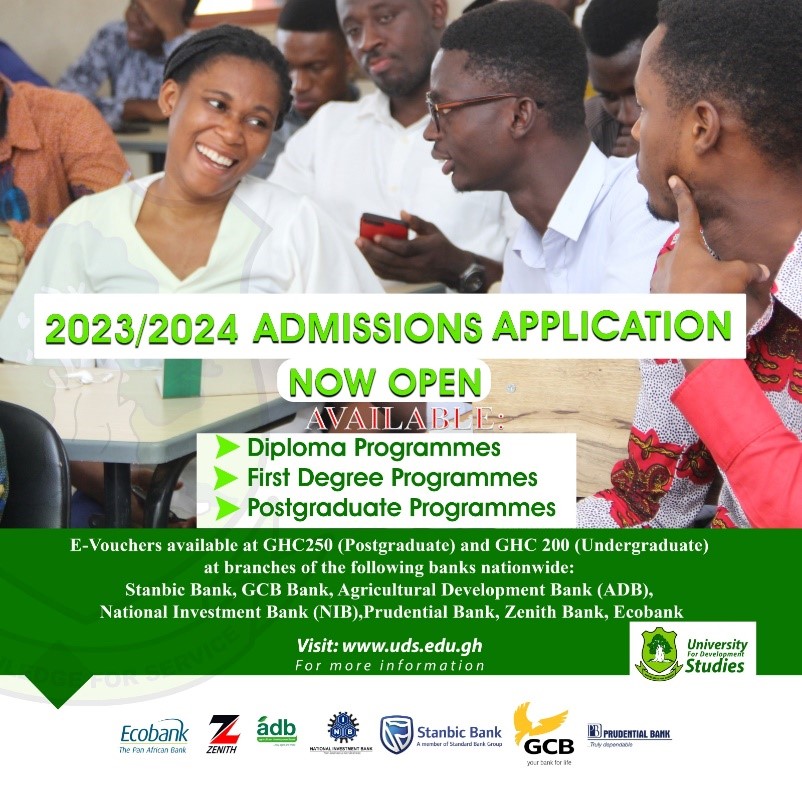 UDS Admission Form for Undergraduate and Diploma Programmes for the 2023/2024 academic year is Out