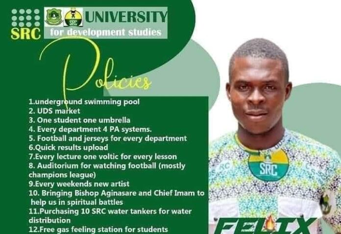 Top 20 Promises of a UDS 2023 SRC Presidential Hopeful that proves Ghana's Future is Still Unknown