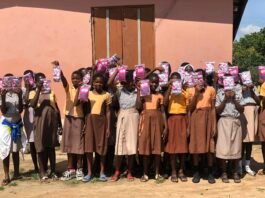 About 100 School Girls Given Reusable Sanitary Pads in the Ada West District