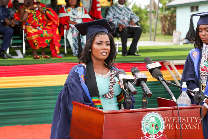 Ferdinand | EducationGhana |July 15|Esther Takyi Baffour made a CGPA of 3.8 as Maiden Best Graduating Student of Assinman Nursing and Midwifery Training College