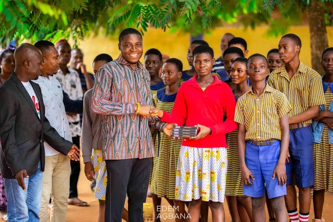 Edem Agbana donates Mathematical Sets to 2145 BECE Candidates in the Ketu North Constituency