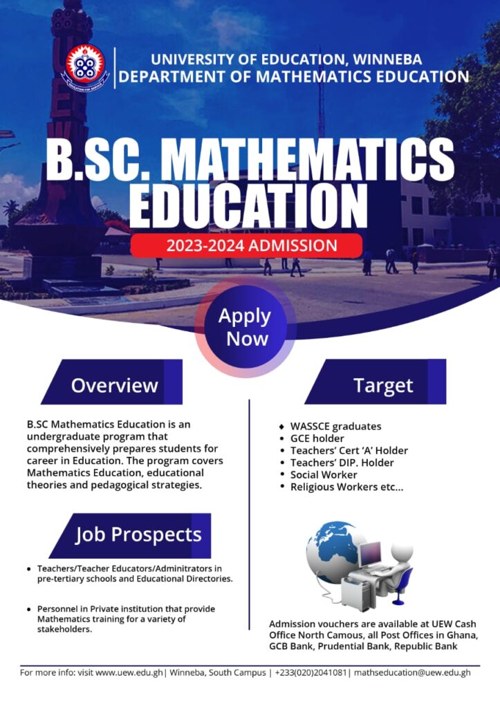 Unlock Your Future: UEW Invites Applicants for Exciting 2023/2024 Mathematics Education Programs | 3