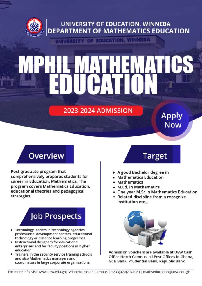 Unlock Your Future: UEW Invites Applicants for Exciting 2023/2024 Mathematics Education Programs
