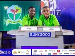 "St. Mary's Boys' SHS faces a disheartening exit as St. John's School emerges victorious in a fierce competition at the NSMQ 2023 One-Eighth Stage. Get the round-by-round scores and details."