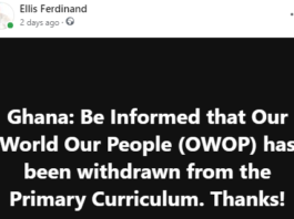 NaCCA Withdraws "Our World Our People" Subject from Standards-Based Curriculum