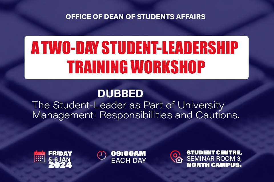 UEW Dean of Student Affairs Organizes Student-Leadership Training Workshop for University Management Integration