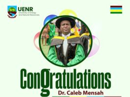 UENR Celebrates Dr. Caleb Mensah's Promotion to Senior Lecturer at DACS - A Proficient Expert in Climate Science