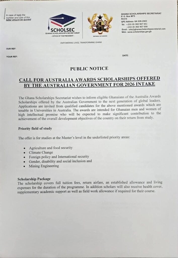 Apply Now: Australia Awards Scholarships 2026 for Ghanaian Professionals 1 Apply Now: Australia Awards Scholarships 2026 for Ghanaian Professionals | 1
