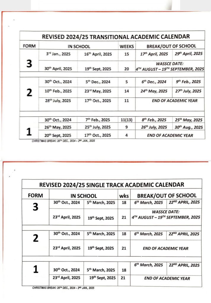 GES Announces Revised 2024/25 Academic Calendar for Schools: Key Dates for WASSCE and Breaks 1 GES Announces Revised 2024/25 Academic Calendar for Schools: Key Dates for WASSCE and Breaks | 1