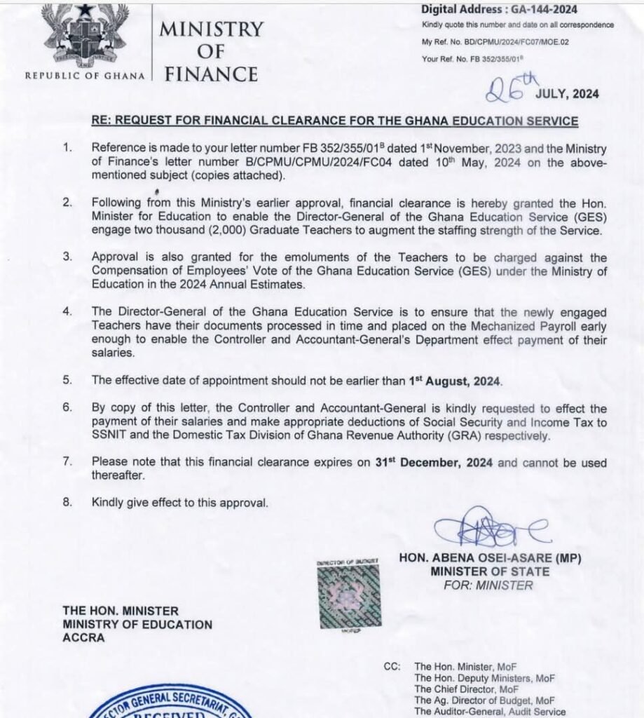 “We Followed the Rules”: Dr. Eric Nkansah Refutes Minister’s Claim Over Teacher Recruitment, Cites Documented Financial Clearance 1 “We Followed the Rules”: Dr. Eric Nkansah Refutes Minister’s Claim Over Teacher Recruitment, Cites Documented Financial Clearance | 1