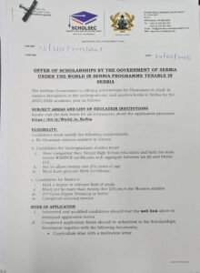 2025/2026 Serbia Scholarship for Ghanaian Students: Full Application Guide 2 2025/2026 Serbia Scholarship for Ghanaian Students: Full Application Guide | 2