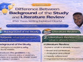 Background of the Study and Literature Review in Research