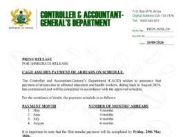 CAGD Begins Payment of Salary Arrears for Education and Health Workers
