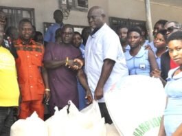 Togbe Edem supports Adaklu senior high schools with foodstuff