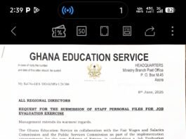 GES Orders Submission of Staff Personal Files for Nationwide Job Evaluation Exercise