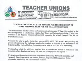 Teacher Unions Reject GES Directive on Staff File Submission for Job Evaluation Exercise