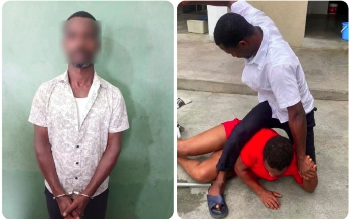 flogam Police name teacher Eric Buernortey Apaflo as suspect in Nyinahin Catholic SHS assault video